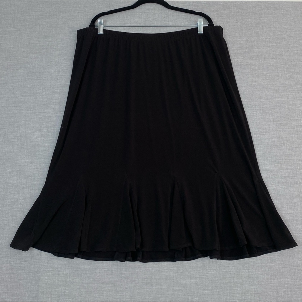 Skater Skirt Carroll Reed Womens Plus 20W Black Stretchy Flare Elastic Waist